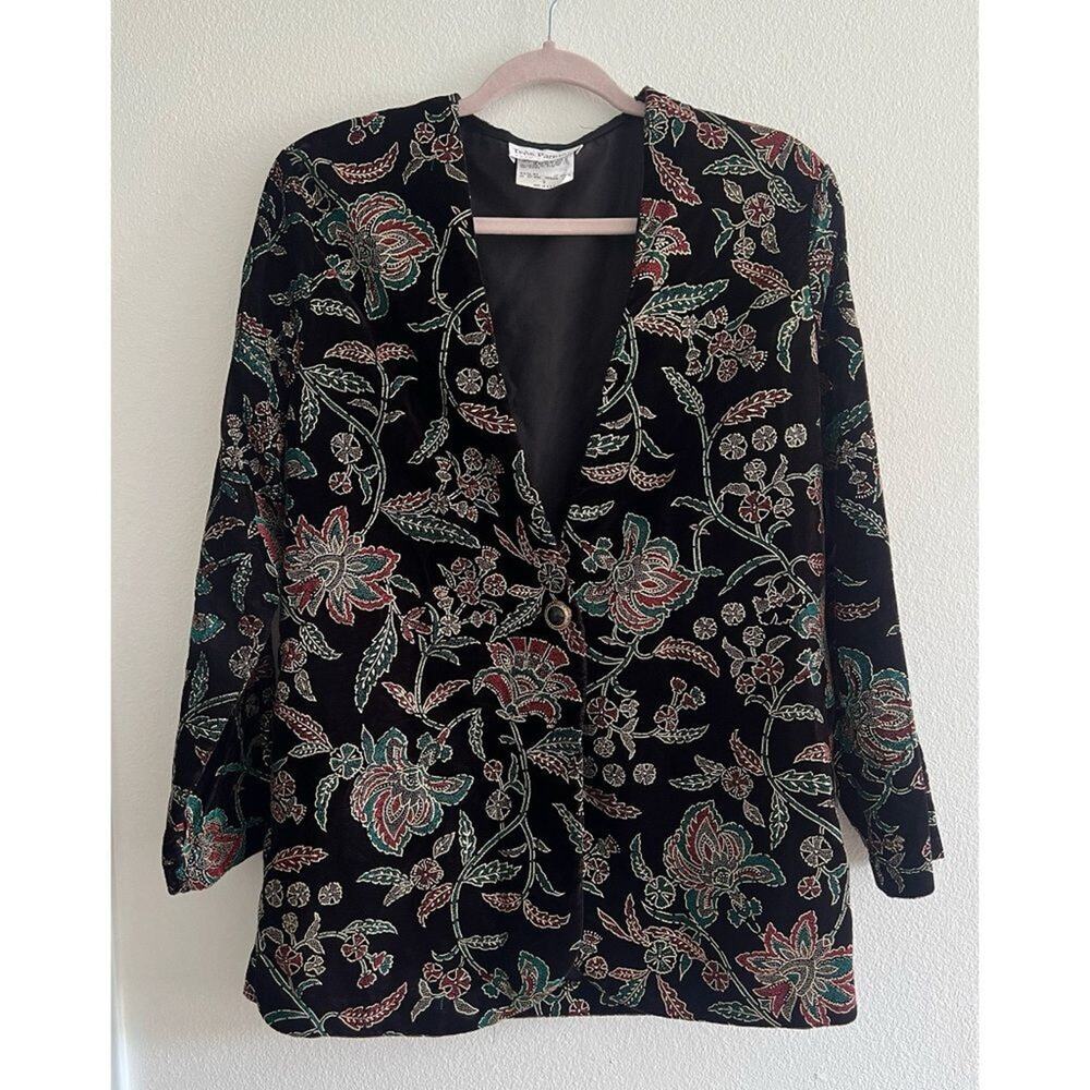 Tres Paquette Byer California Vintage Embroidered Blazer Jacket Small